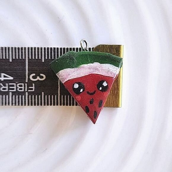 Little polymer watermelon charm - Picture 8 of 10